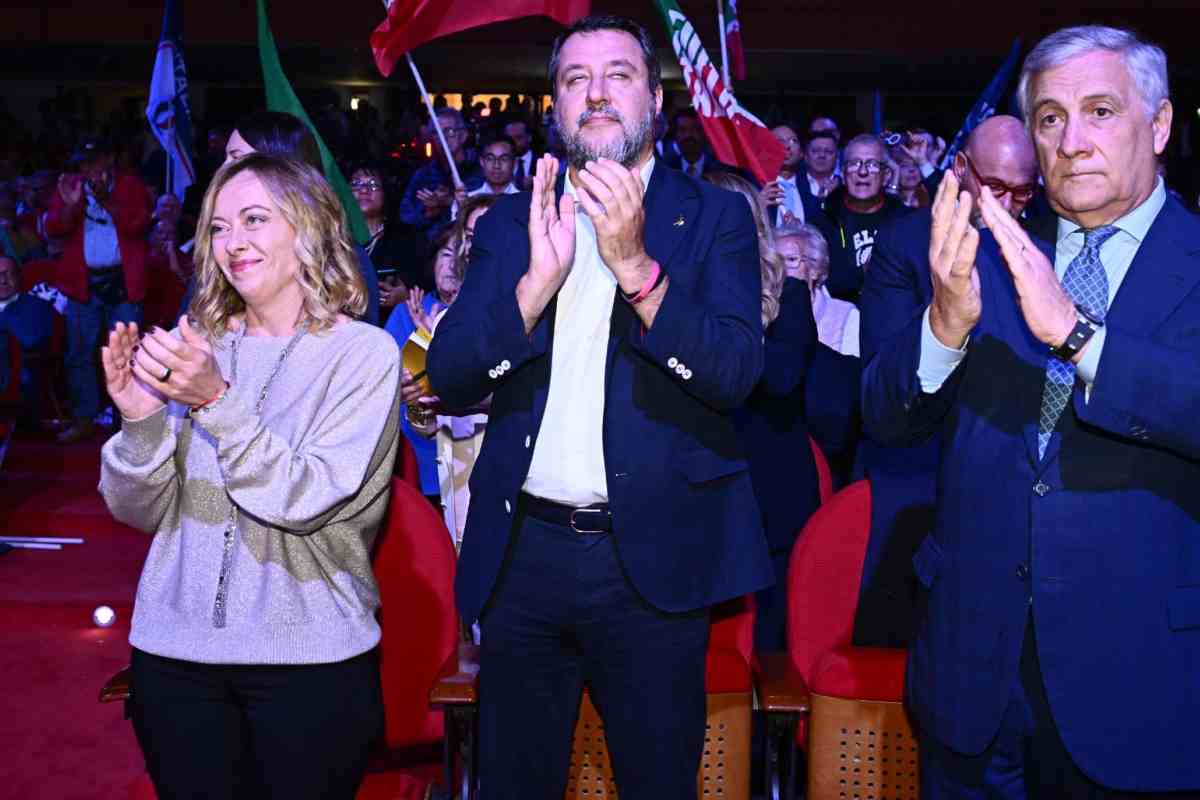 Giorgia Meloni, Matteo Salvini e Antonio Tajani