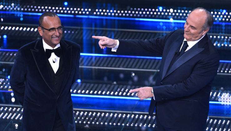 Carlo Conti e Gerry Scotti a Sanremo